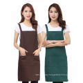 100% Cotton commercial Bib Chef Apron Bar Waitress Uniform durable apron